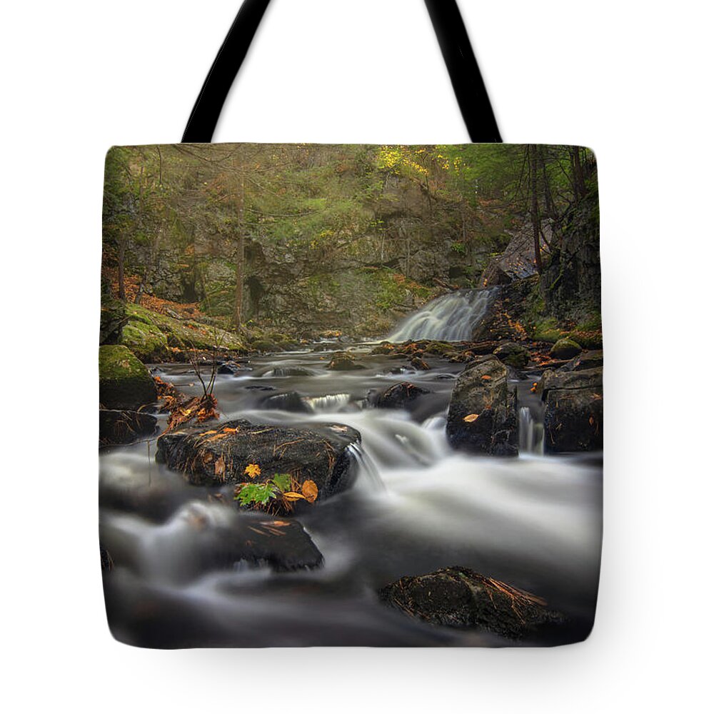 Bear's Den Falls Tote Bag featuring the photograph Autumn at Bear's Den Falls by Kristen Wilkinson