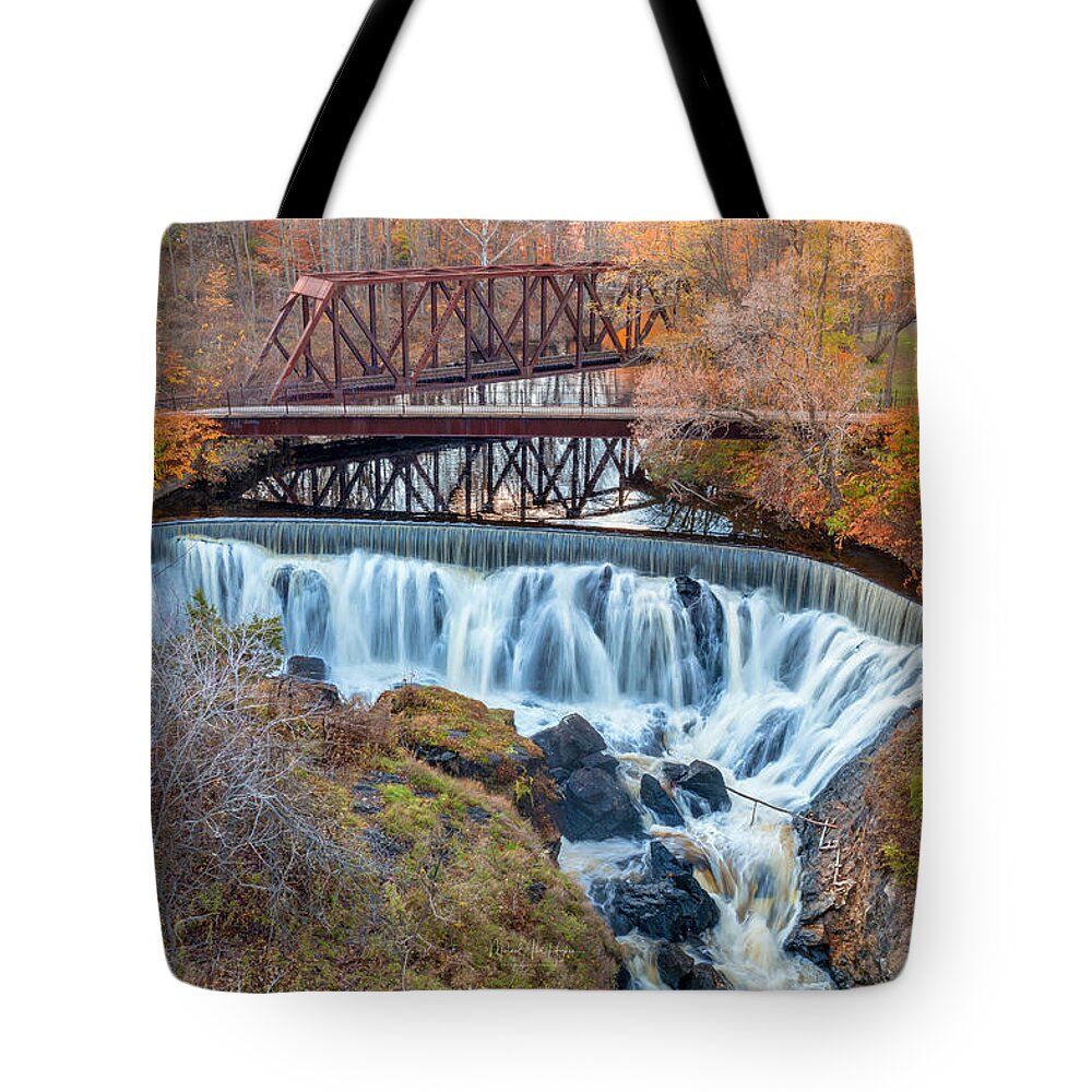 Norwich Tote Bag featuring the photograph Autumn at Indian Leap by Veterans Aerial Media LLC