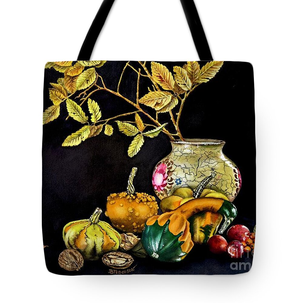Autumn Tote Bag featuring the painting Autumn Colors by Jeanette Ferguson