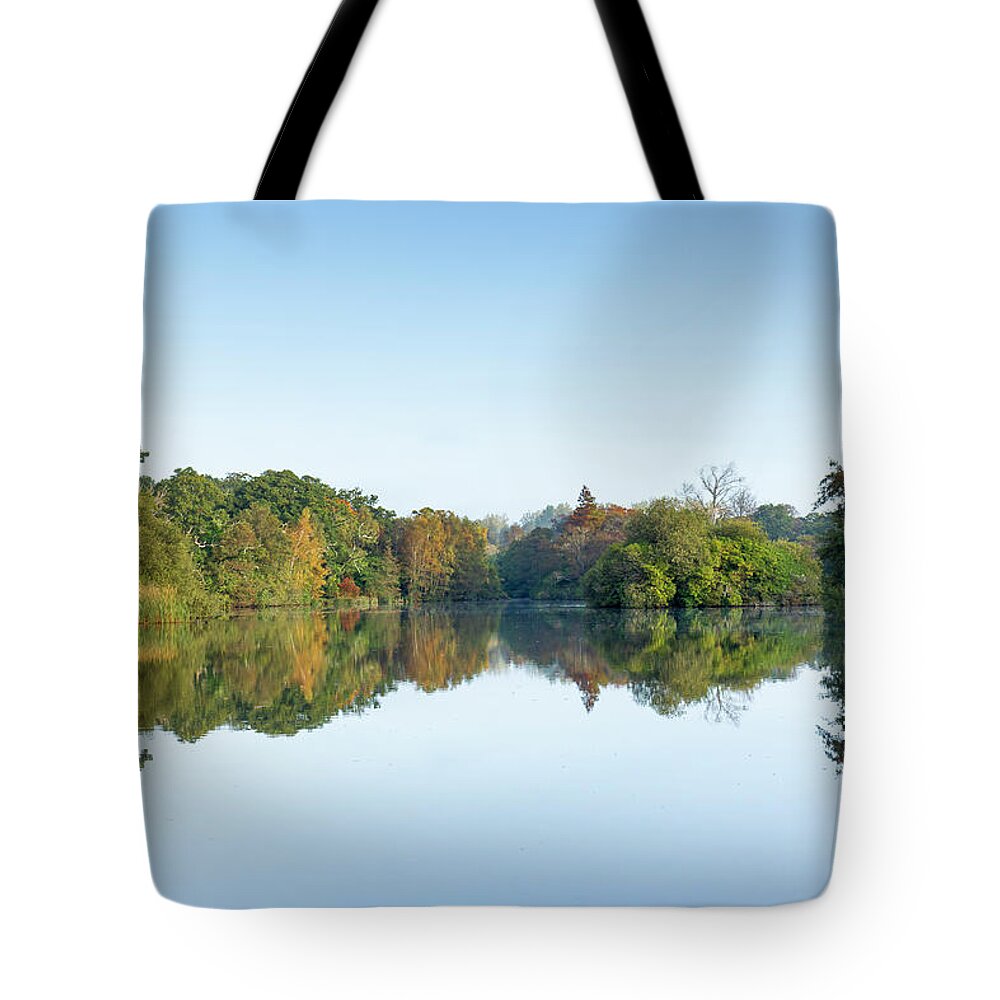 Autumn Tote Bag featuring the photograph Autumn Lake by Tanya C Smith