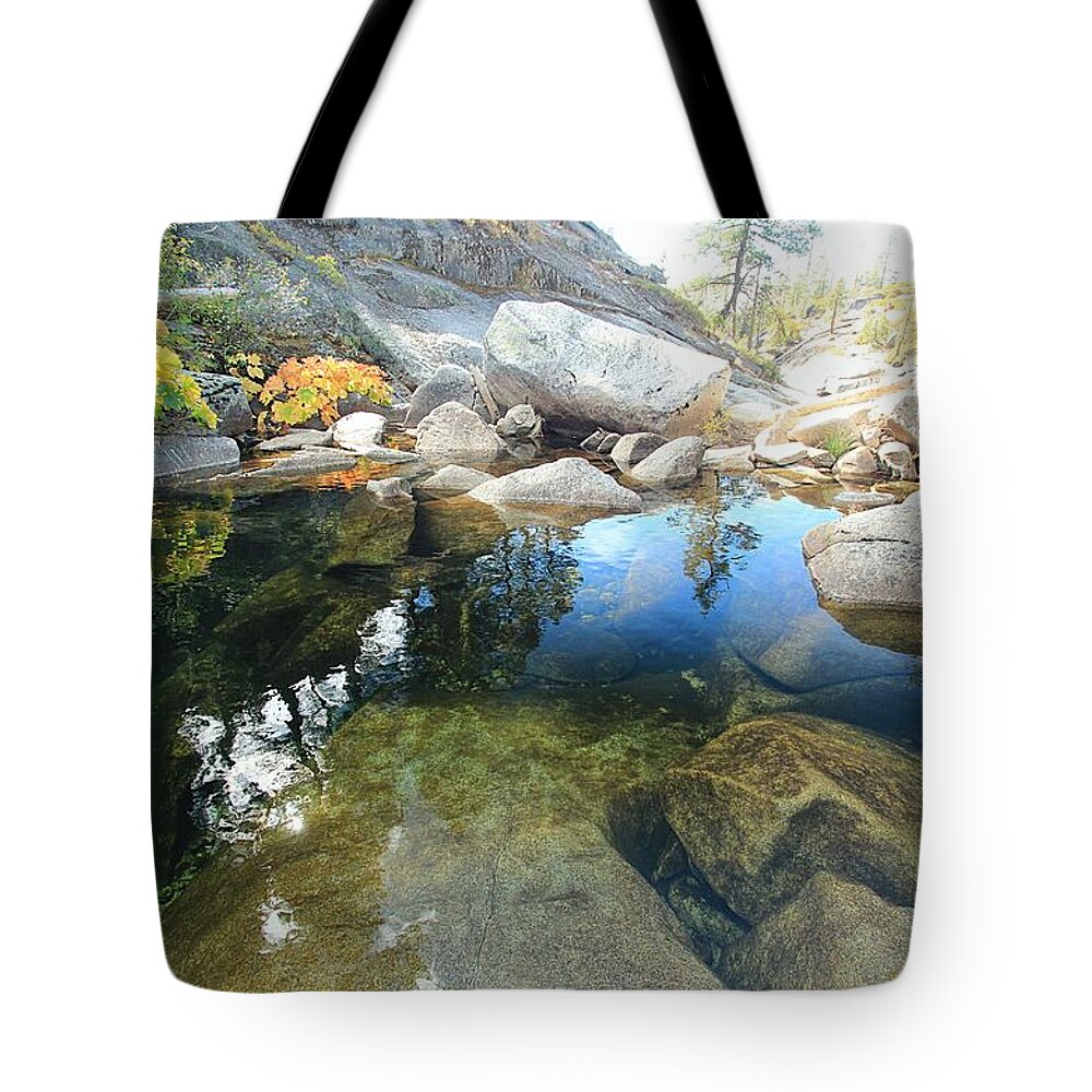 Sierra Tote Bag featuring the photograph Autumn Liquid Dreamscape by Sean Sarsfield