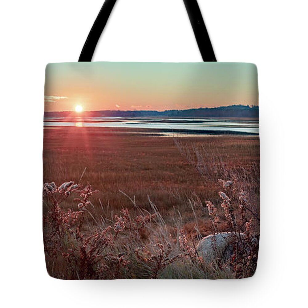 Autumn Tote Bag featuring the photograph Autumn on the Marsh by William Bretton