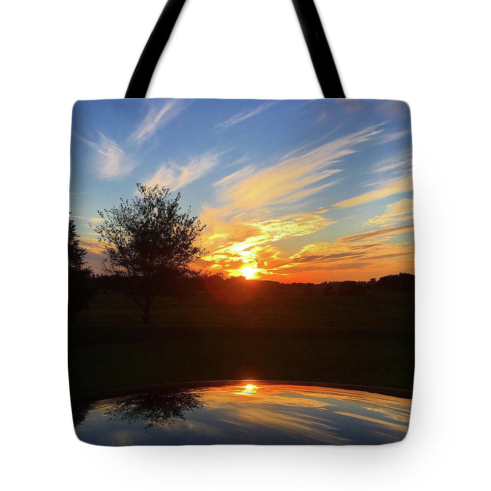 Autumn Tote Bag featuring the photograph Autumn Sunset by Matthew Seufer