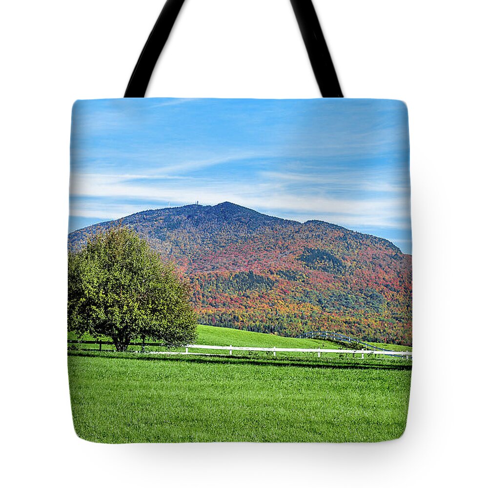 Autumn Tote Bag featuring the photograph Autumn View Vermont by Tim Kirchoff