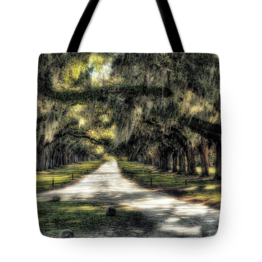 Low Country Tote Bag featuring the photograph Avenue Of Oaks by Jim Hill