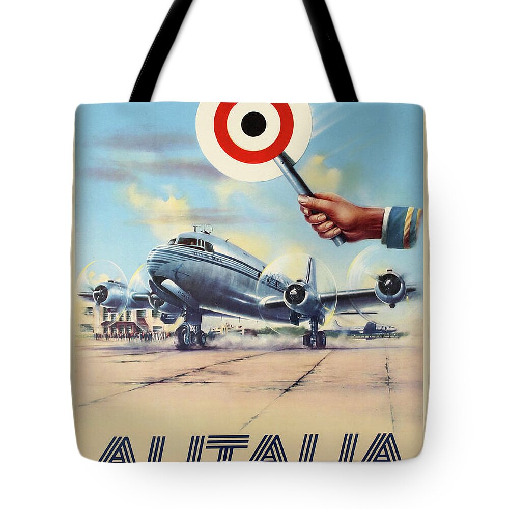 Vintage Airlines Tote Bag featuring the photograph Aviation Art 42 by Andrew Fare