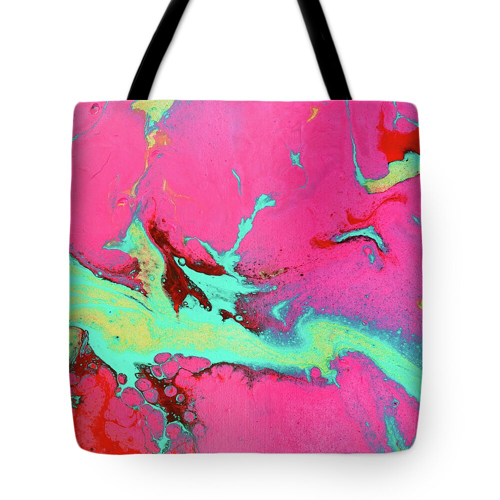 Fluid Tote Bag featuring the painting Babble by Jennifer Walsh