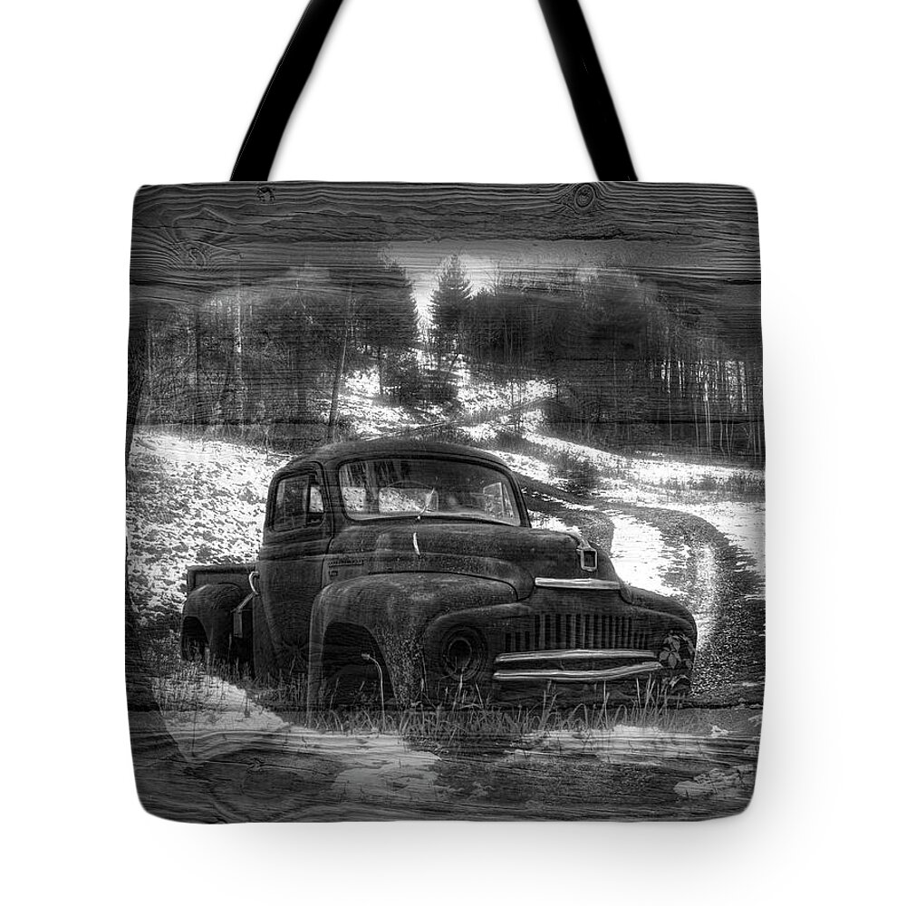 1939 Tote Bag featuring the photograph Backroads Black and White by Debra and Dave Vanderlaan