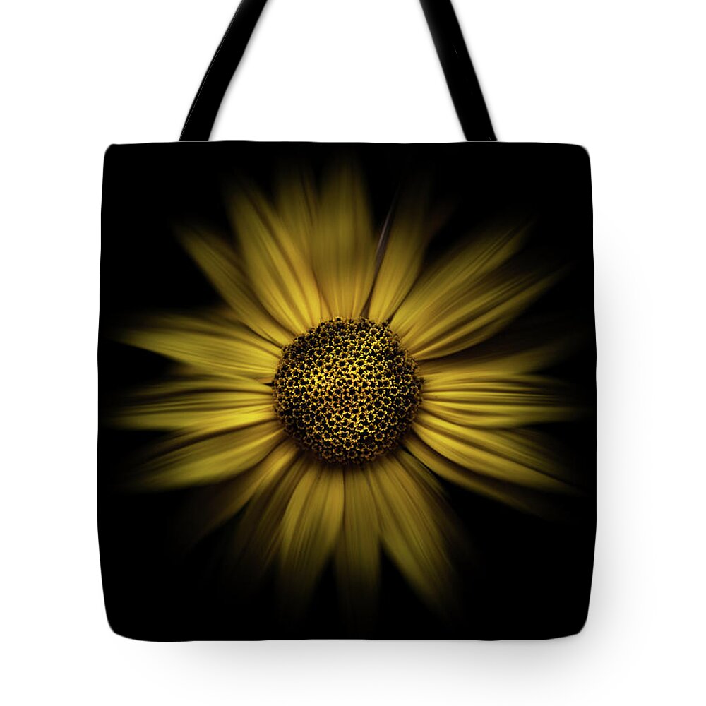 Abstract Tote Bag featuring the photograph Backyard Flowers 18 Color Flow Version by Brian Carson