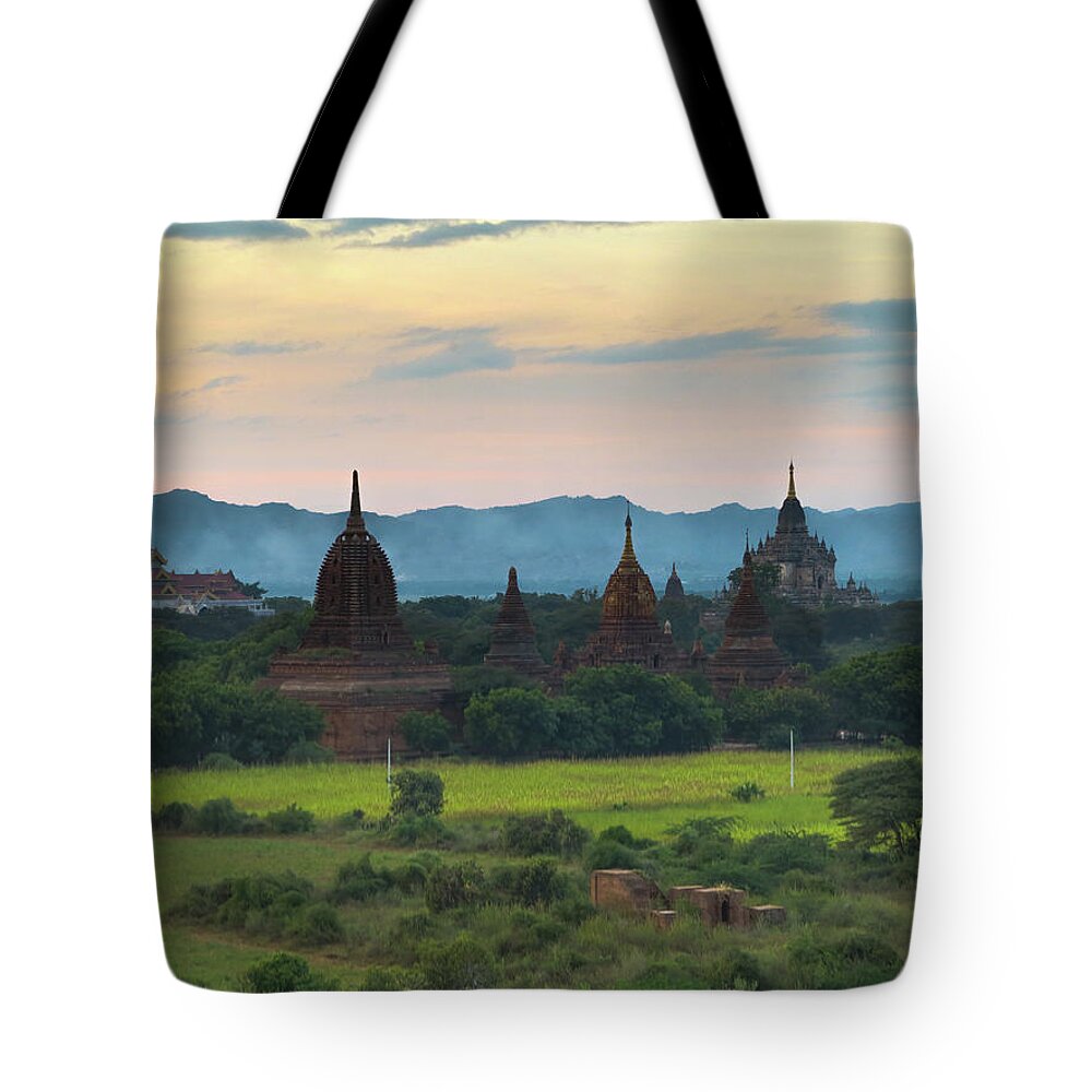 Tranquility Tote Bag featuring the photograph Bagan by Camila Massu