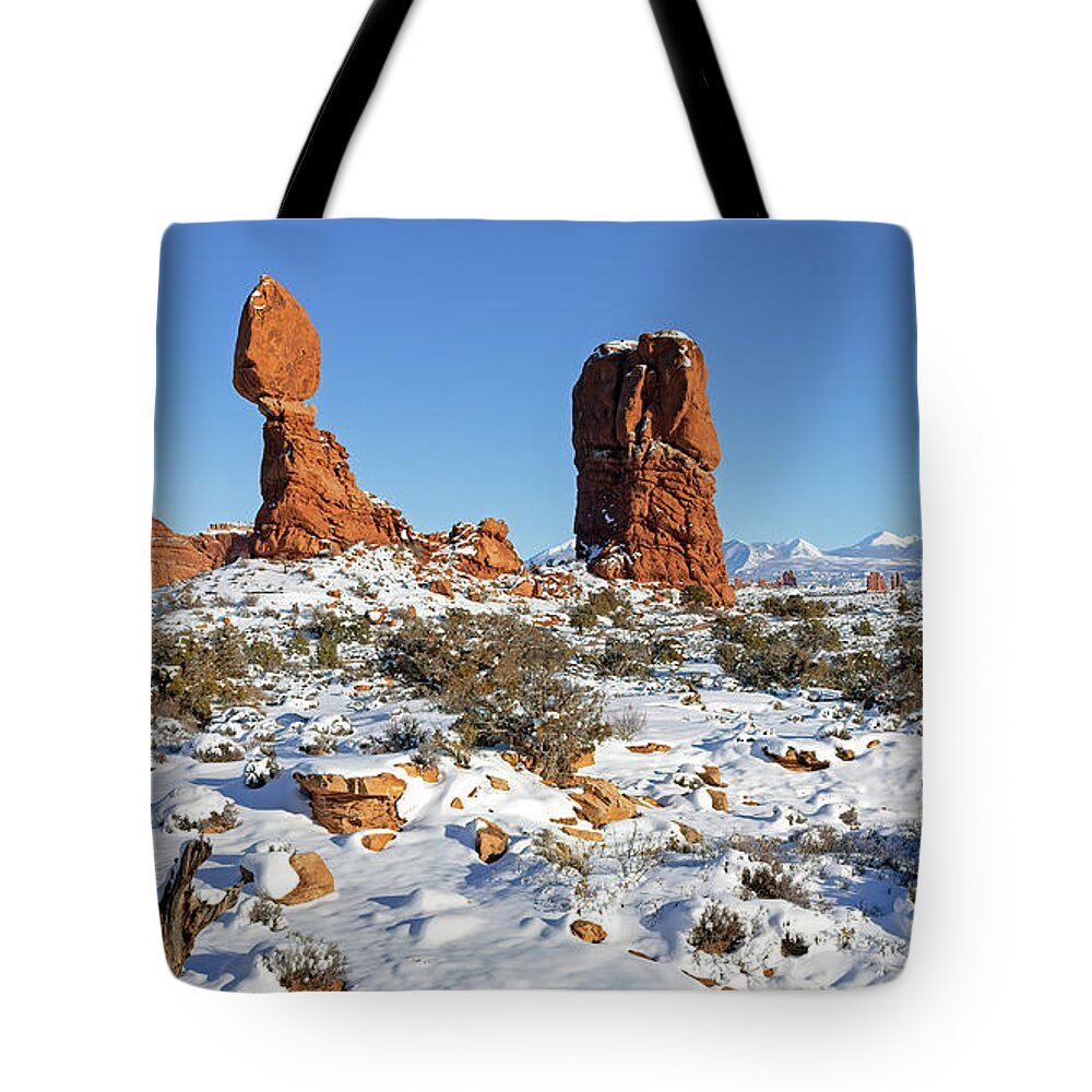 Balanced Rock Tote Bag featuring the photograph Balanced Rock by Jack Bell