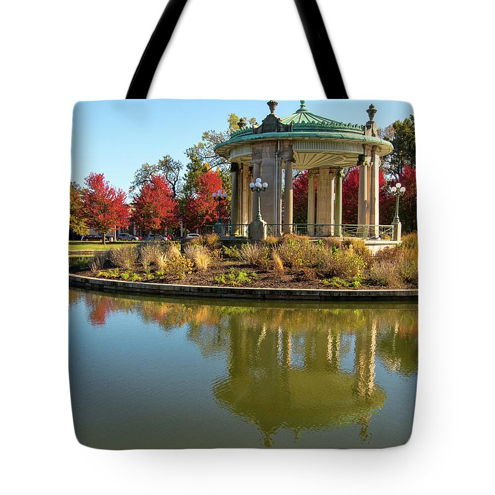 Forest Park Tote Bag featuring the photograph Bandstand in Forest Park by Steve Stuller