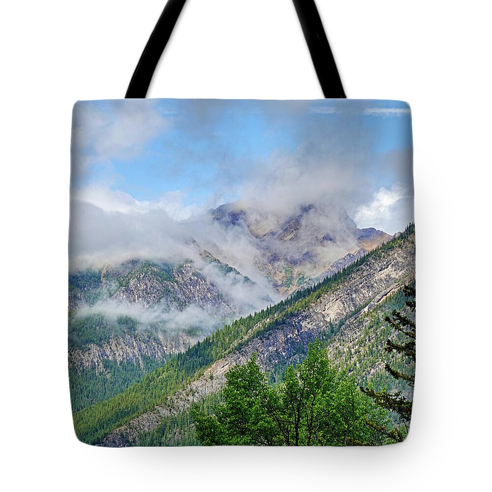 Banff Tote Bag featuring the photograph Banff Cave and Basin View Alberta Canada Candian Rockies by Toby McGuire