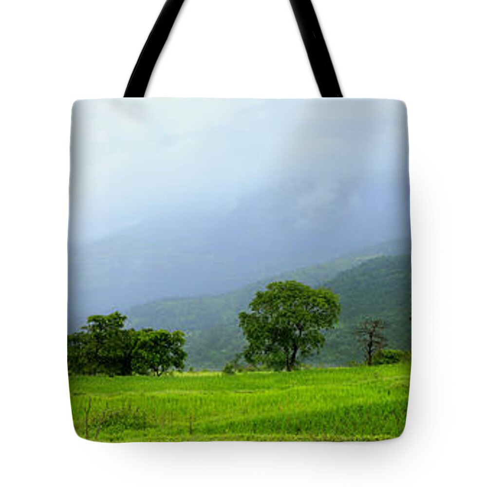 Scenics Tote Bag featuring the photograph Bari Village, Bhandardhara by Rbb