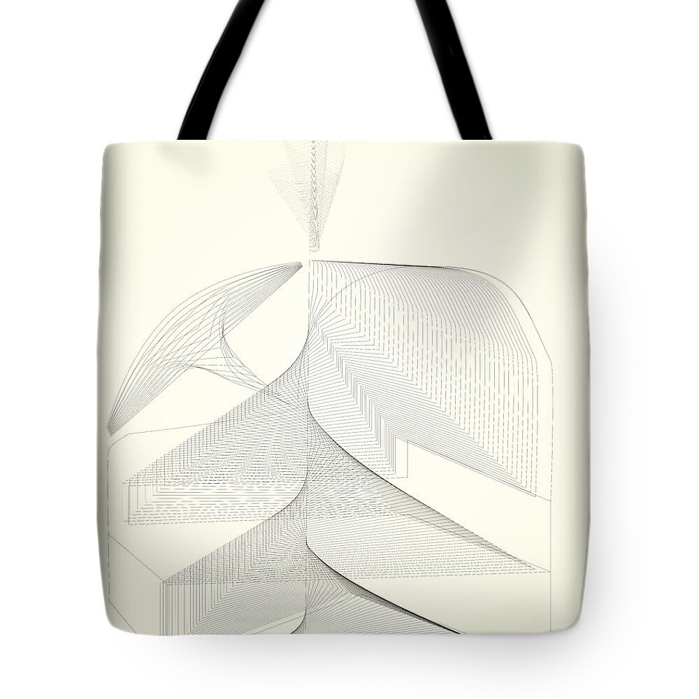 Digital Tote Bag featuring the digital art Barn Ramp Construct by Kevin McLaughlin