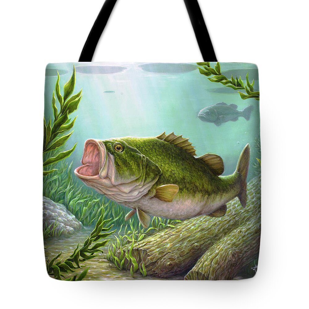 Bass Fish Tote Bag by Amanda Diehl - Pixels