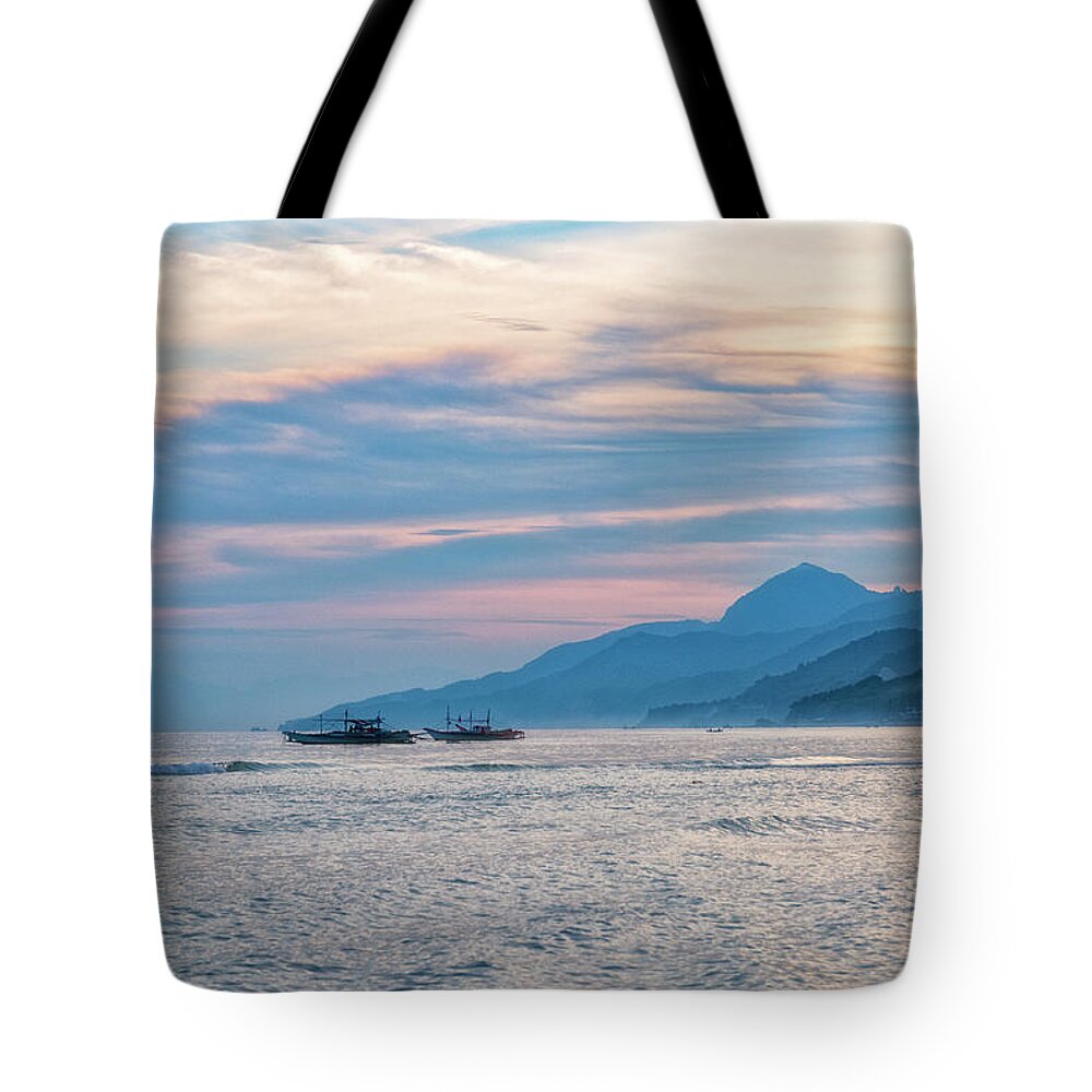 Sunset Tote Bag featuring the photograph Batangas Sunset by Russell Pugh