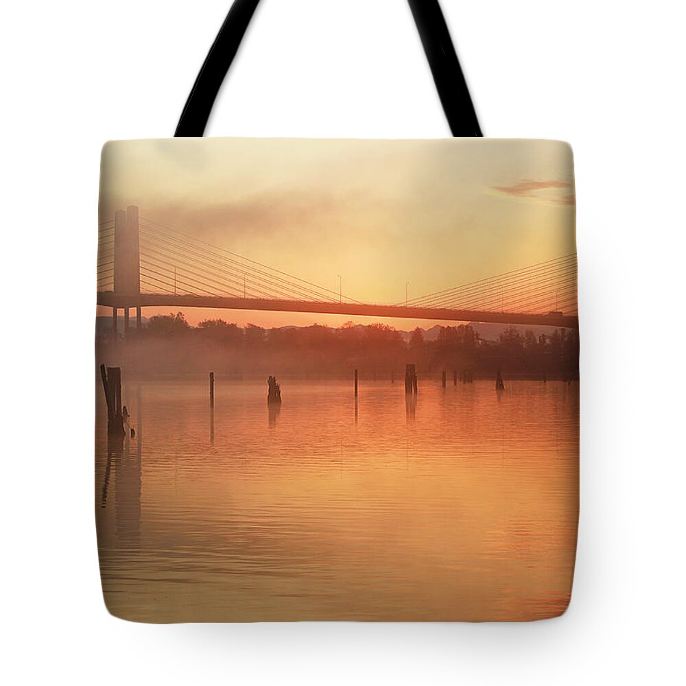 Tranquility Tote Bag featuring the photograph Bathed In Gold by Kevin Van Der Leek Photography