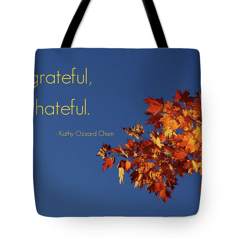 Grateful Tote Bag featuring the photograph Be Grateful by Kathy Ozzard Chism