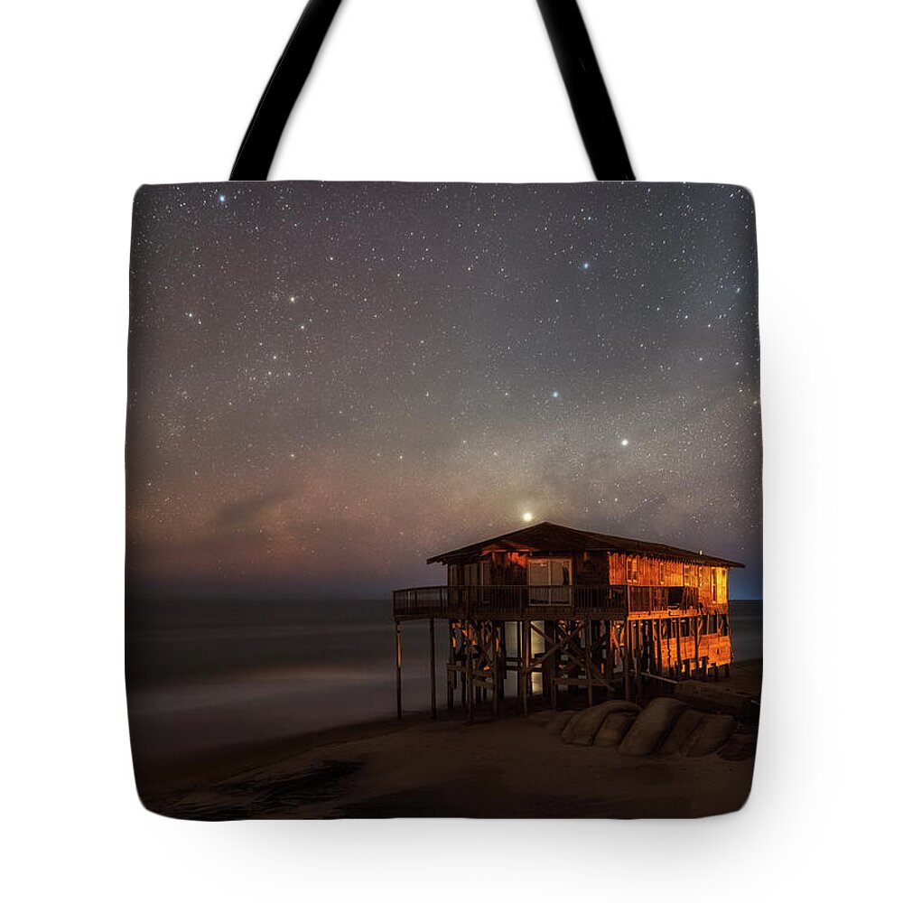 Milky Way Tote Bag featuring the photograph Beach Abandoned by Russell Pugh