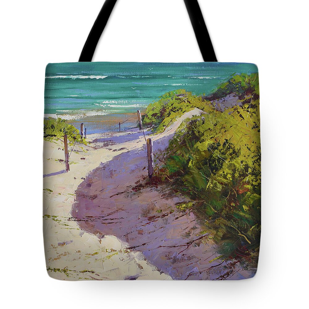 Dunes Tote Bag featuring the painting Beach Sand Dunes by Graham Gercken