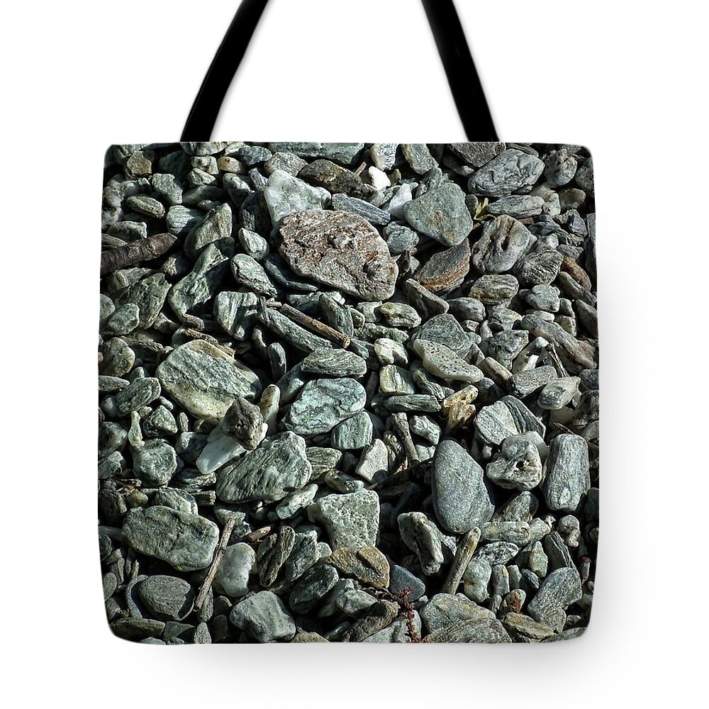 Beach Tote Bag featuring the photograph Beach stones by Martin Smith