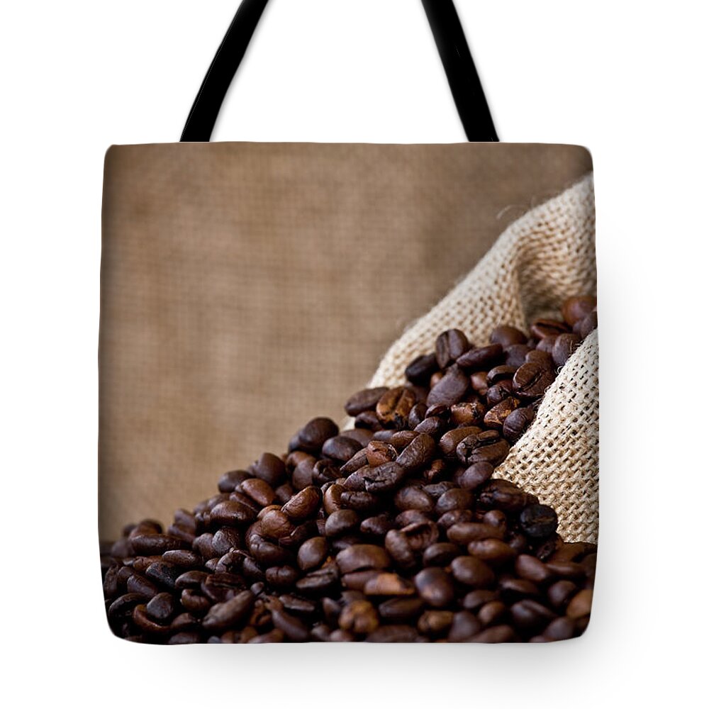 Large Group Of Objects Tote Bag featuring the photograph Bean Coffee by Azemdega