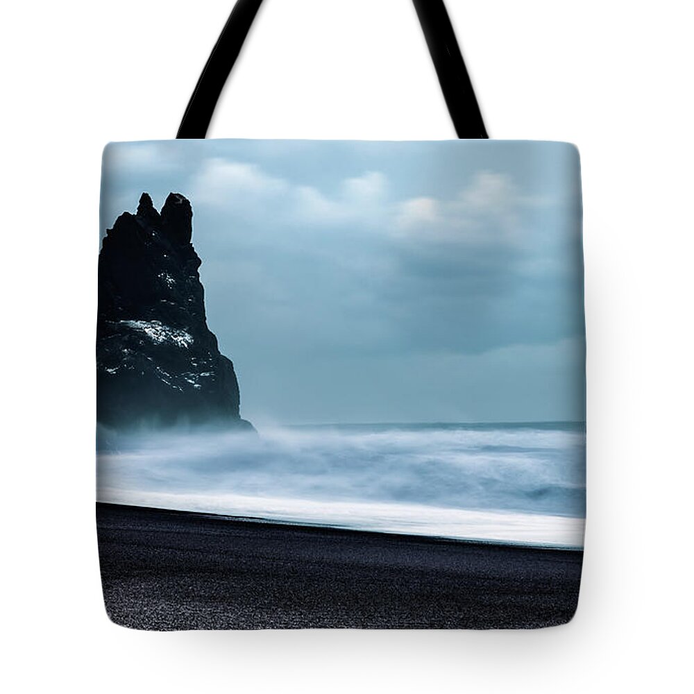 Atlantic Tote Bag featuring the photograph Beautiful coastline of iceland by Anna Om
