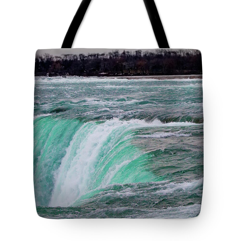 Niagara Falls Tote Bag featuring the photograph Before the Falls by Lora J Wilson
