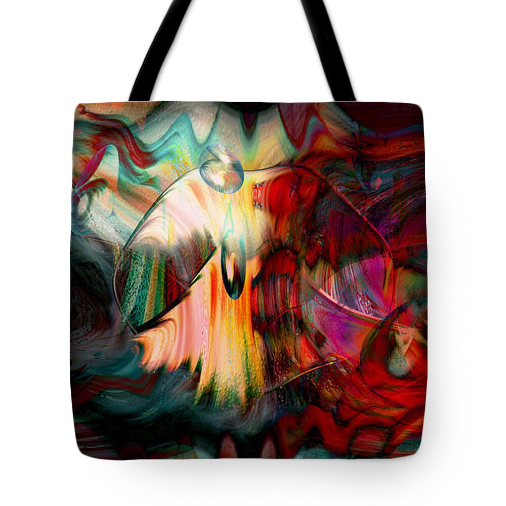 Behind Our Bubble Tote Bag featuring the digital art Behind Our Bubble by Linda Sannuti