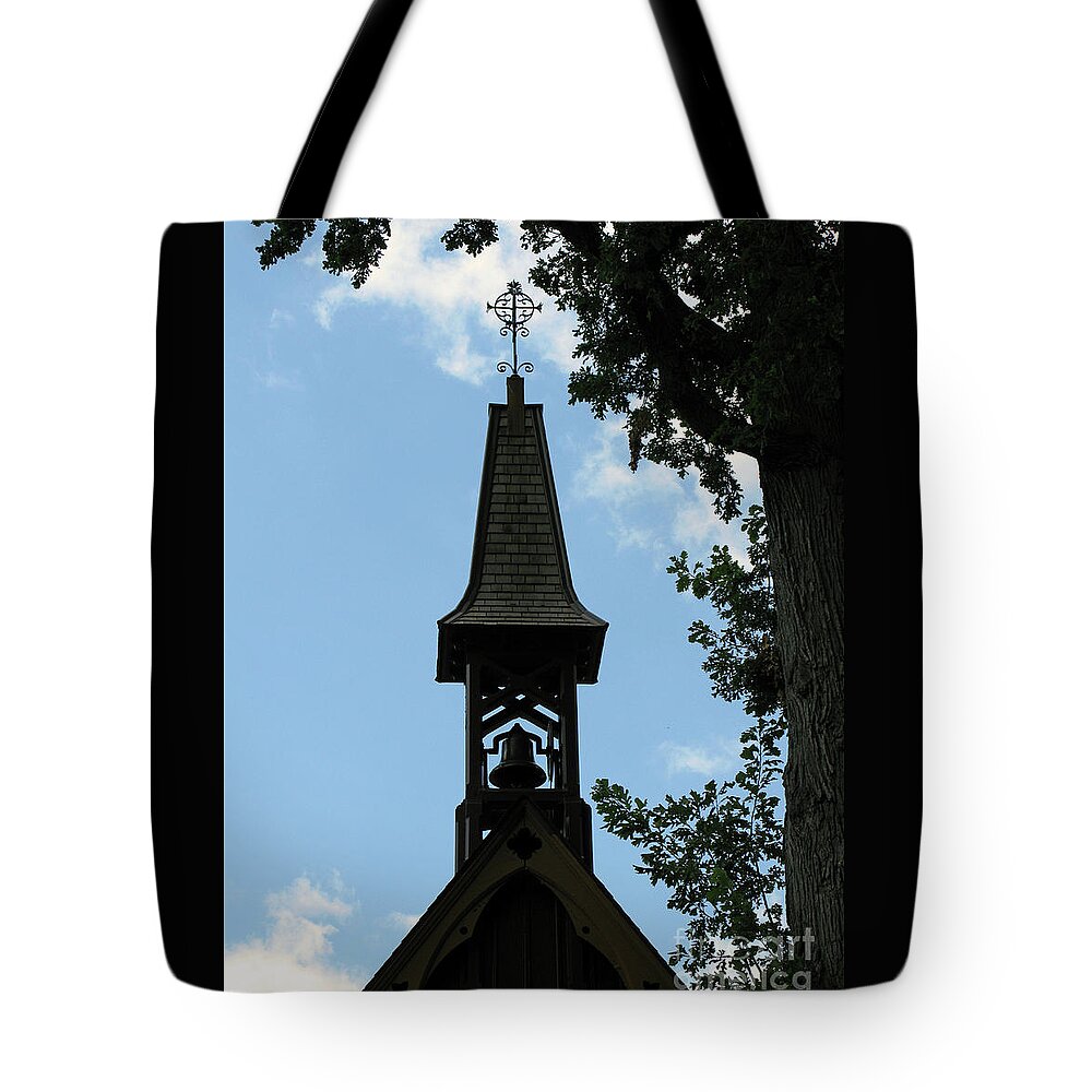 Silhouette Tote Bag featuring the photograph Belfry by Ann Horn