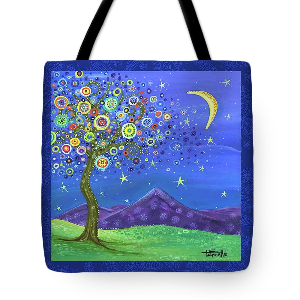Tree Tote Bag featuring the digital art Believe in Your Dreams - Poetry by Tanielle Childers