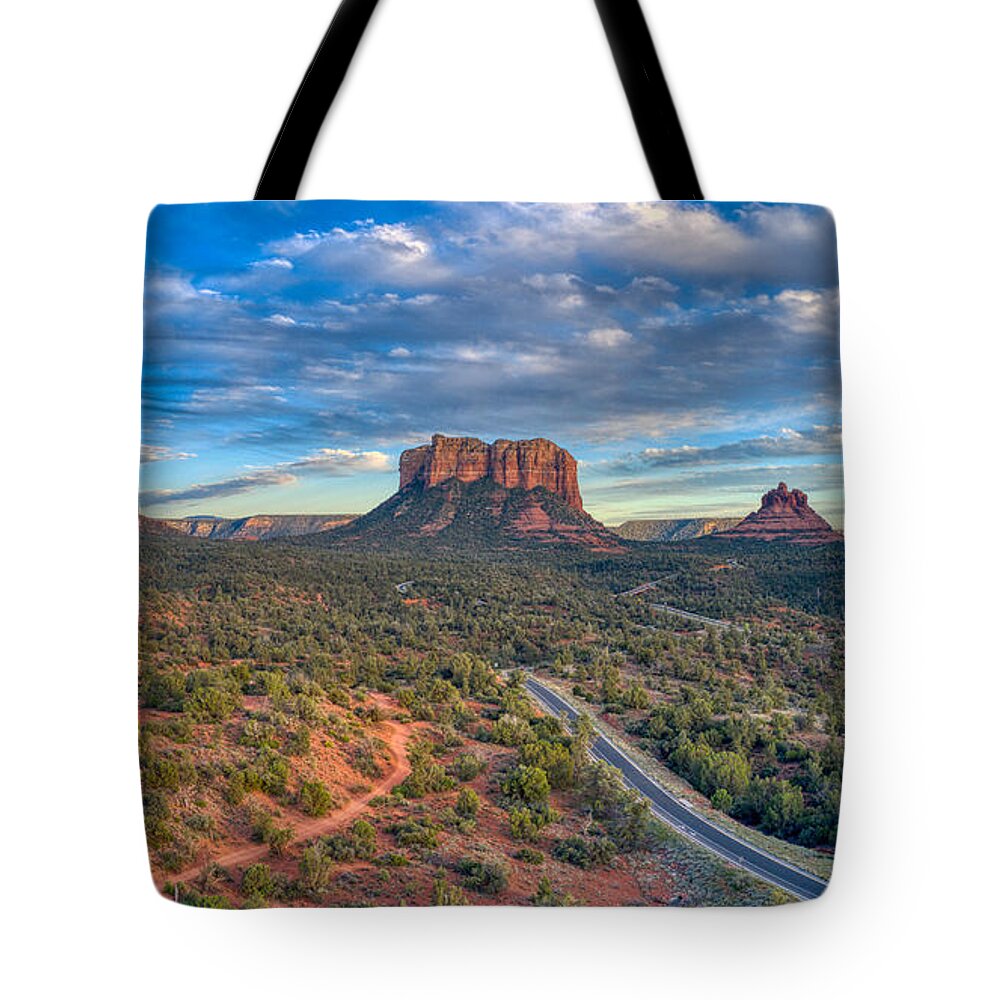 Sky Tote Bag featuring the photograph Bell Rock by Anthony Giammarino