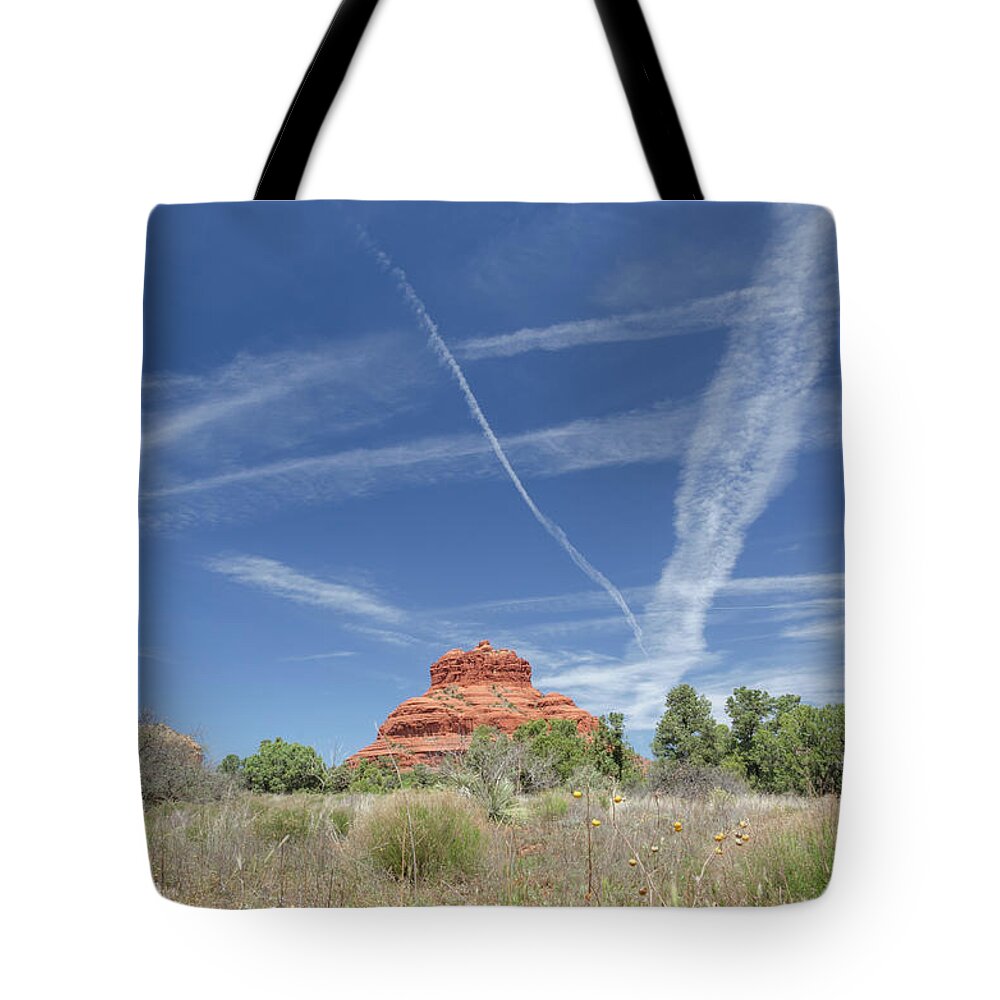 Arizona Tote Bag featuring the photograph Bell Rock Beautiful by Douglas Wielfaert