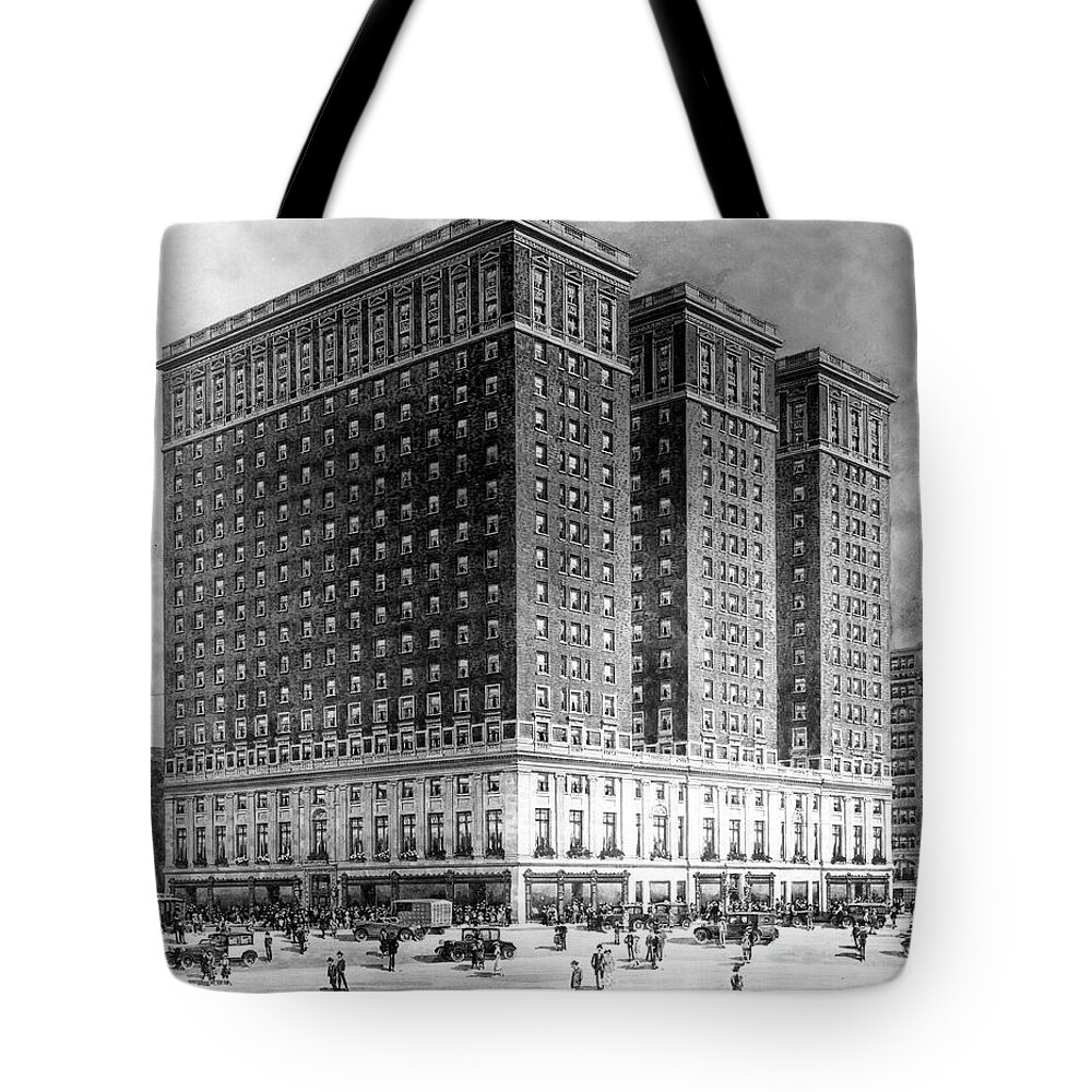 Philadelphia Tote Bag featuring the photograph Benjamin Franklin Hotel by James Dillon