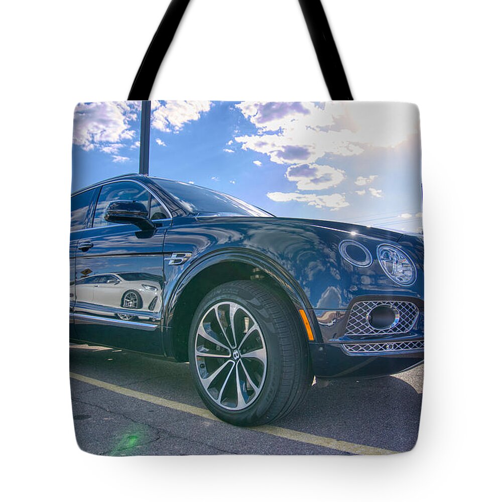 Bentley Tote Bag featuring the photograph Bentley Bentayga by Anthony Giammarino