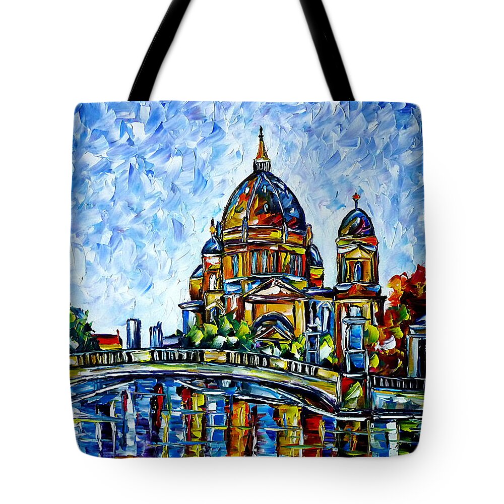 Church Painting Tote Bag featuring the painting Berlin Cathedral by Mirek Kuzniar