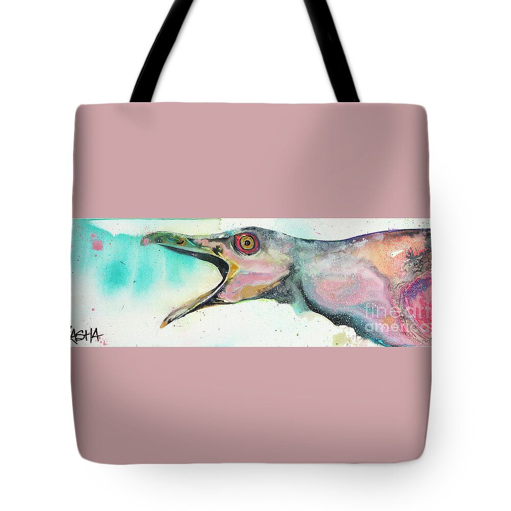 Seagull Tote Bag featuring the painting Big Gulp by Kasha Ritter