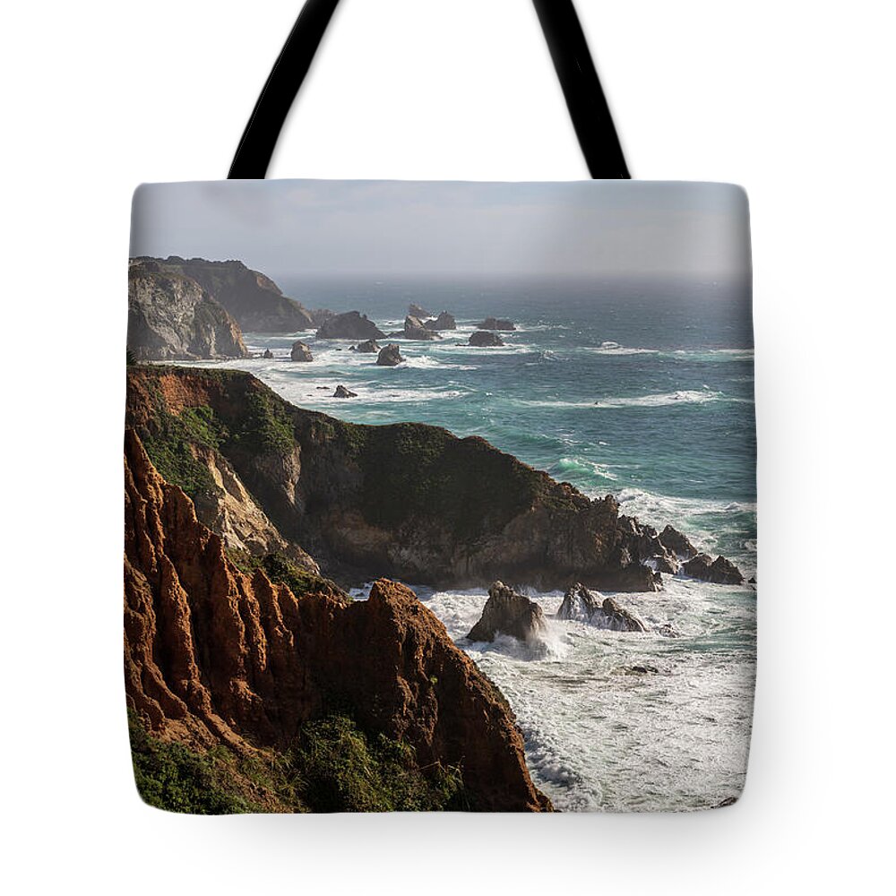 Monterey Tote Bag featuring the photograph Big Sur Coast V Color by David Gordon