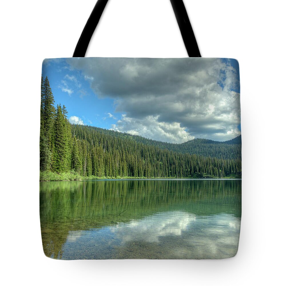 2016 Tote Bag featuring the photograph Big Therriault Lake in Montana by Constance Puttkemery