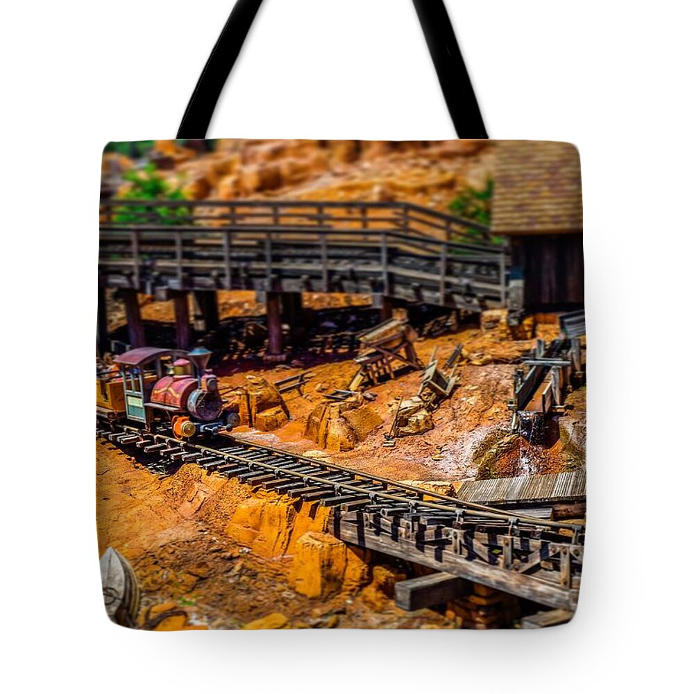  Tote Bag featuring the photograph Big Thunder Mountain Railroad by Rodney Lee Williams