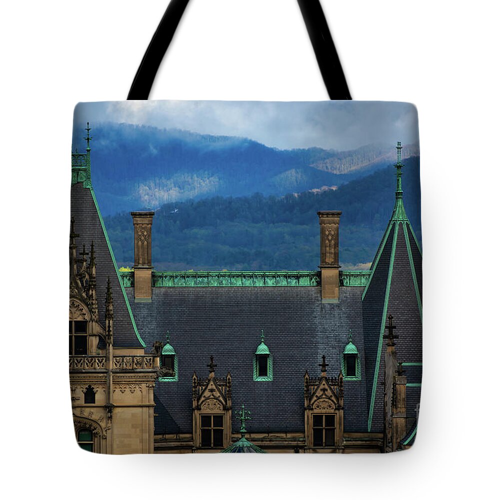 Asheville Tote Bag featuring the photograph Biltmore Estate by Doug Sturgess