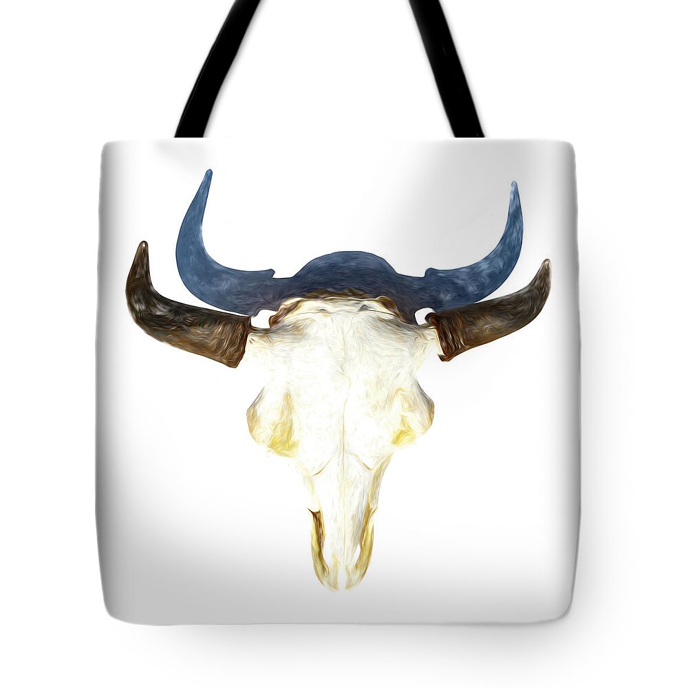Kansas Tote Bag featuring the photograph Bison Skull 003 by Rob Graham