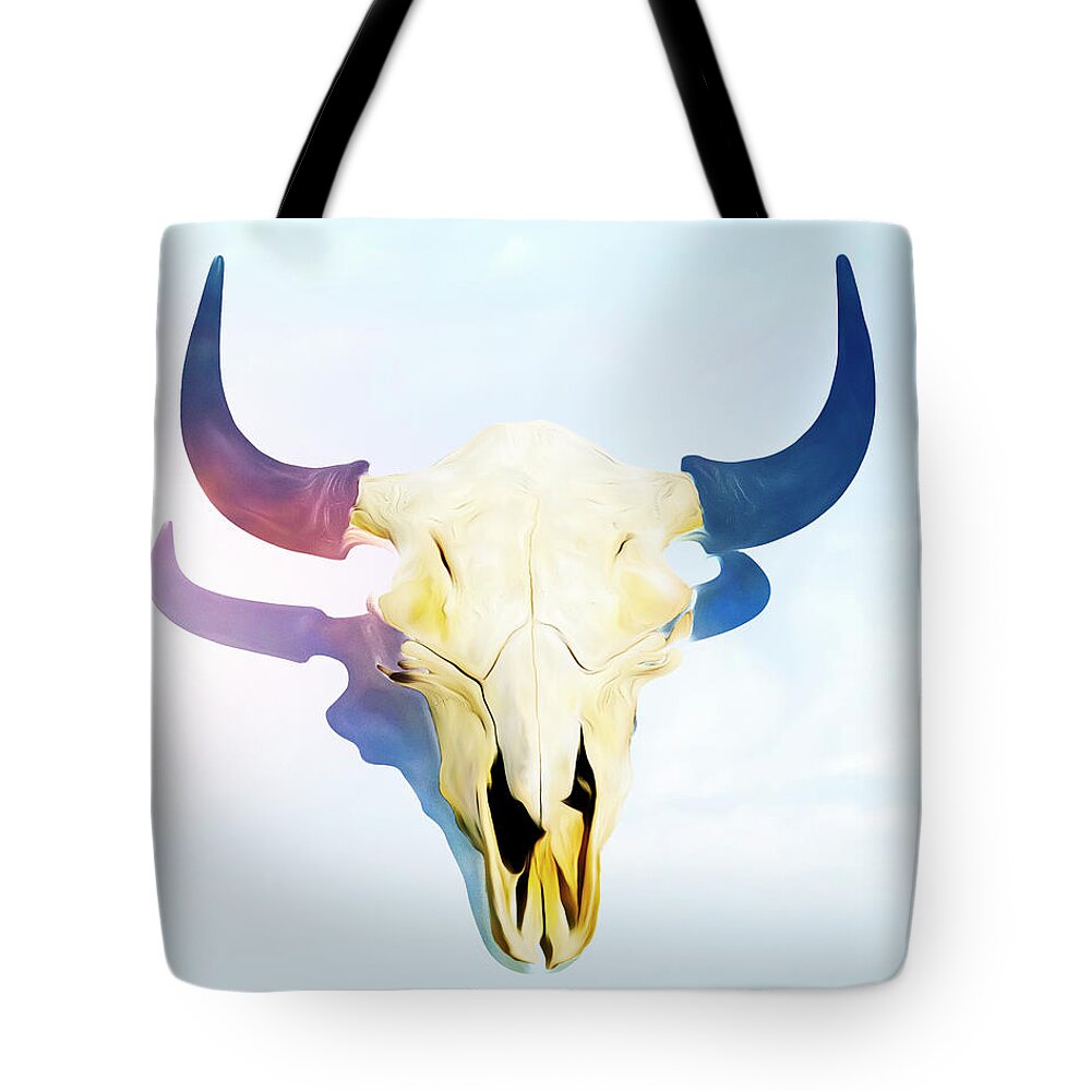 Kansas Tote Bag featuring the photograph Bison Skull 007 by Rob Graham