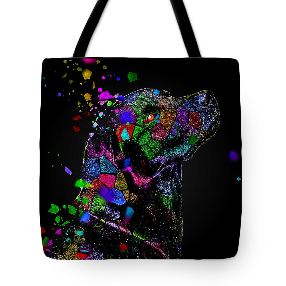 Labrador Retriever Tote Bag featuring the digital art Black Dogs Matter by Kathy Kelly