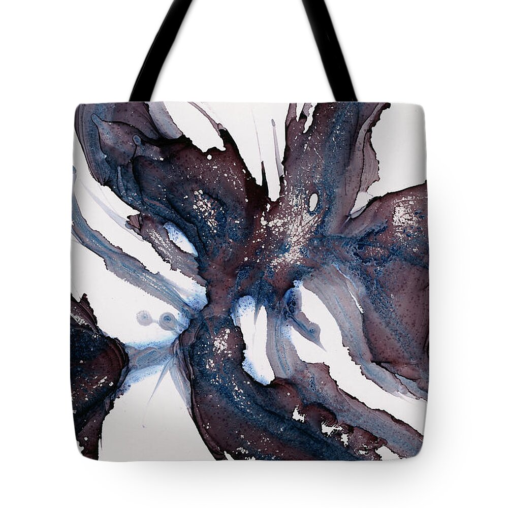 Alcohol Tote Bag featuring the painting Black Orchid by KC Pollak