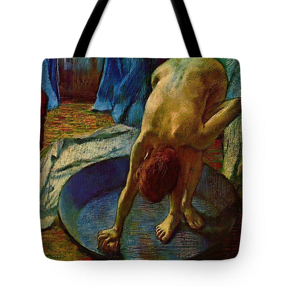 Post Modern Tote Bag featuring the digital art Blend 14 Degas by David Bridburg