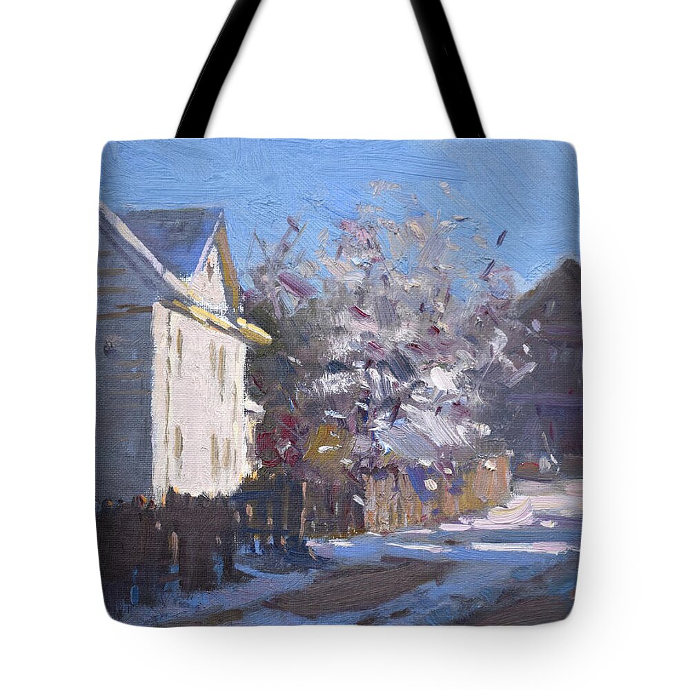 Blooming Flowers Tote Bag featuring the painting Blooming and Melting by Ylli Haruni