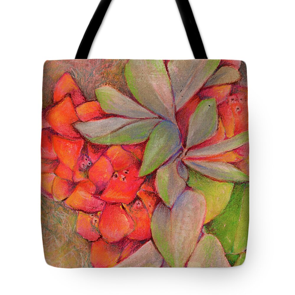 Tropical Tote Bag featuring the pastel Blooms in Barbados by AnneMarie Welsh