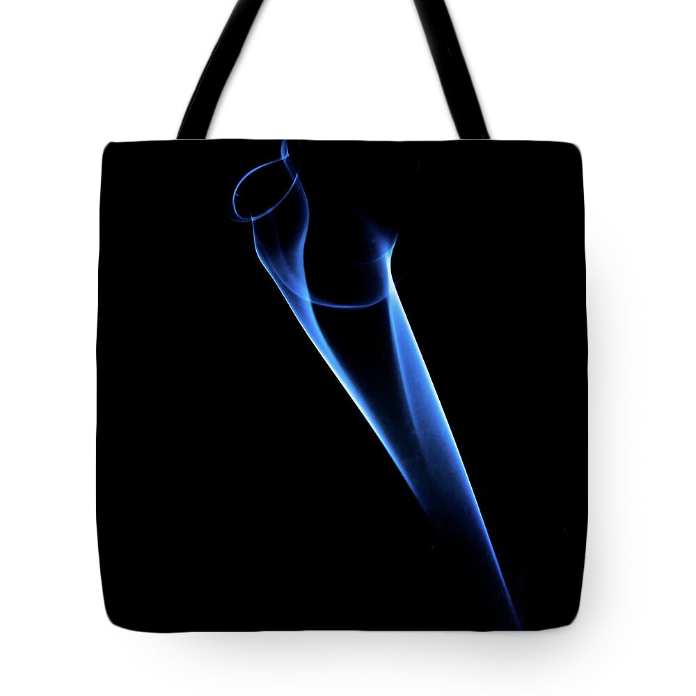 Moving Up Tote Bag featuring the photograph Blue Color Smoke by Ian Grainger